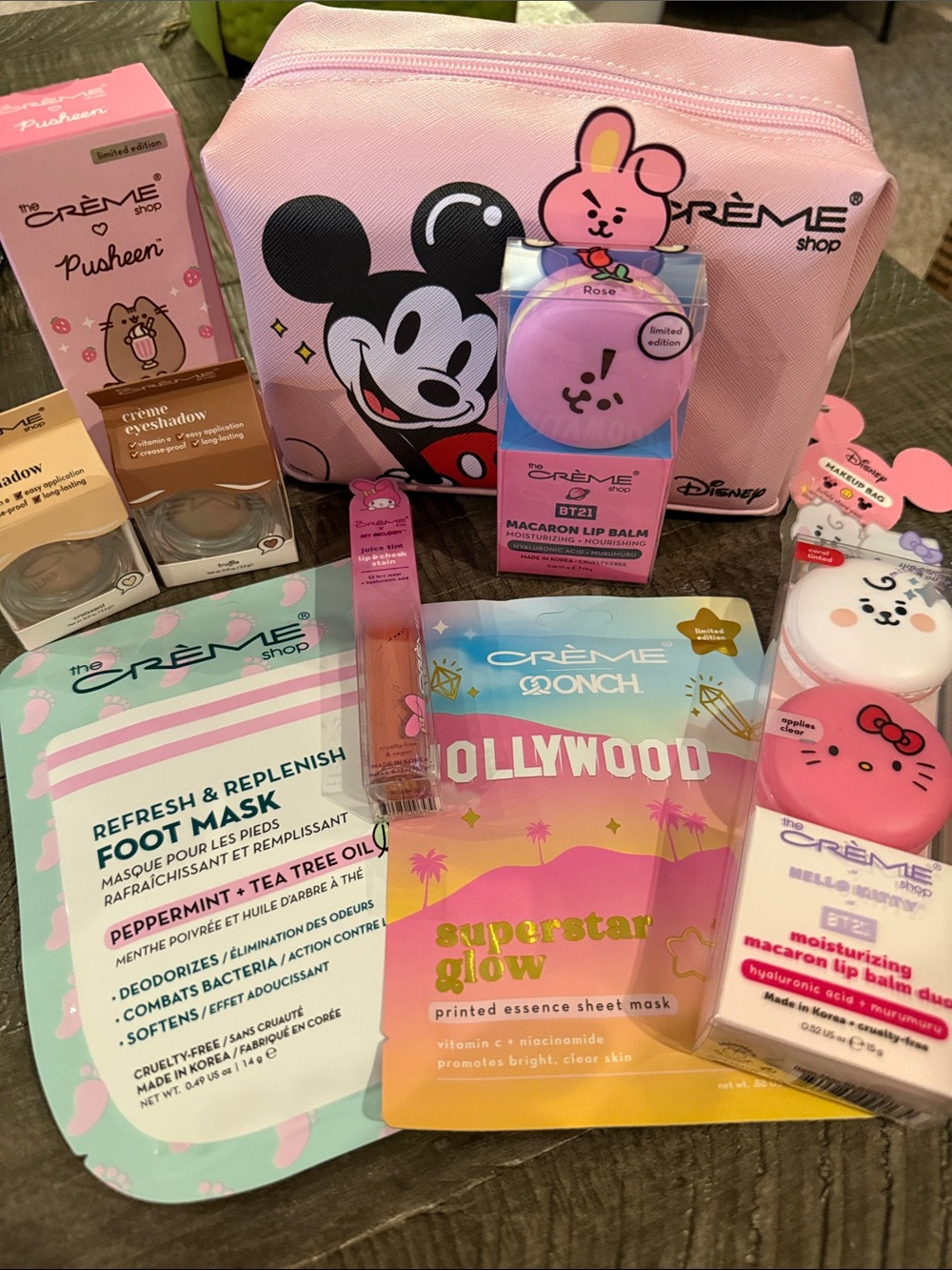 Disney Mickey and Crème Shop Cosmetic Pouch & Beauty Bundle - All New!